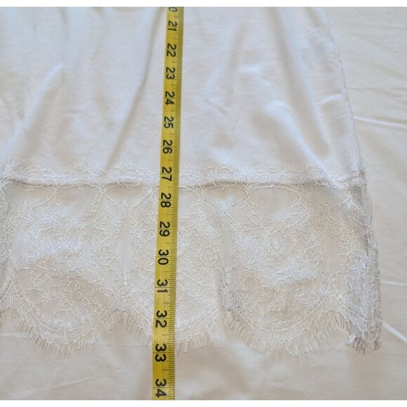 Soft Surroundings White Tank Top Lace Hem 2X Womens Plus Size long - Picture 9 of 11